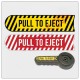Sticker "Pull to Eject" für Sitzverstellung