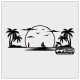 Sticker "Beach with 1941" für Dashboard Wrangler JL