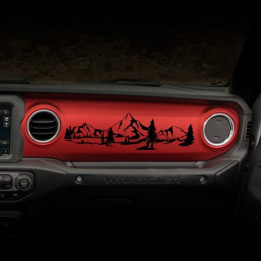 Sticker "Mountains" für Dashboard Wrangler JL