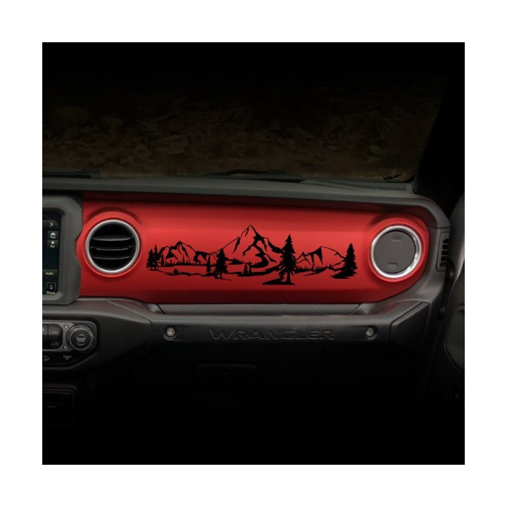 Sticker "Mountains" für Dashboard Wrangler JL