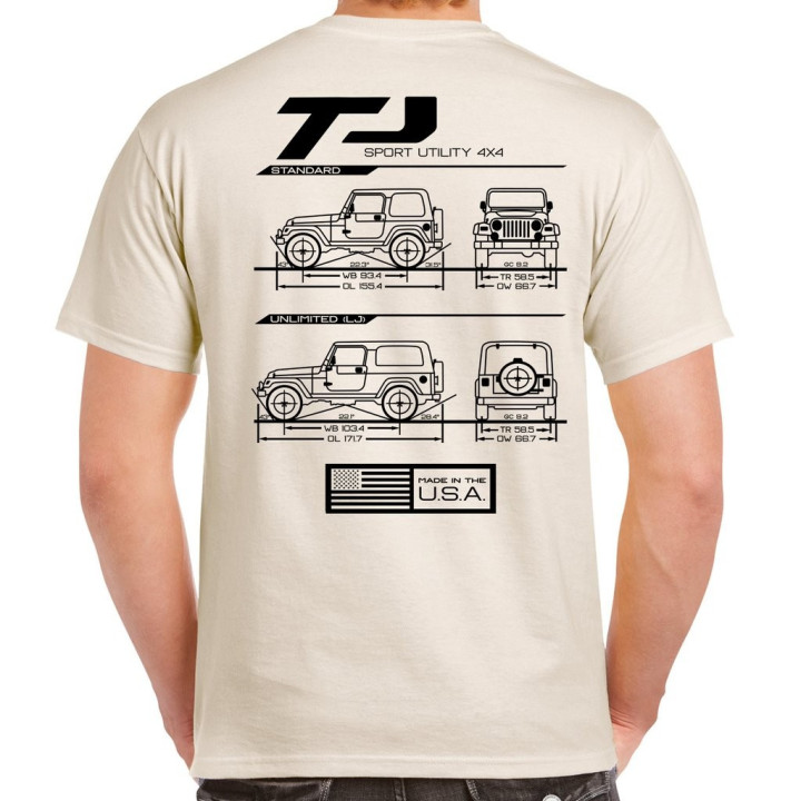 Wrangler TJ Blueprint T-Shirt