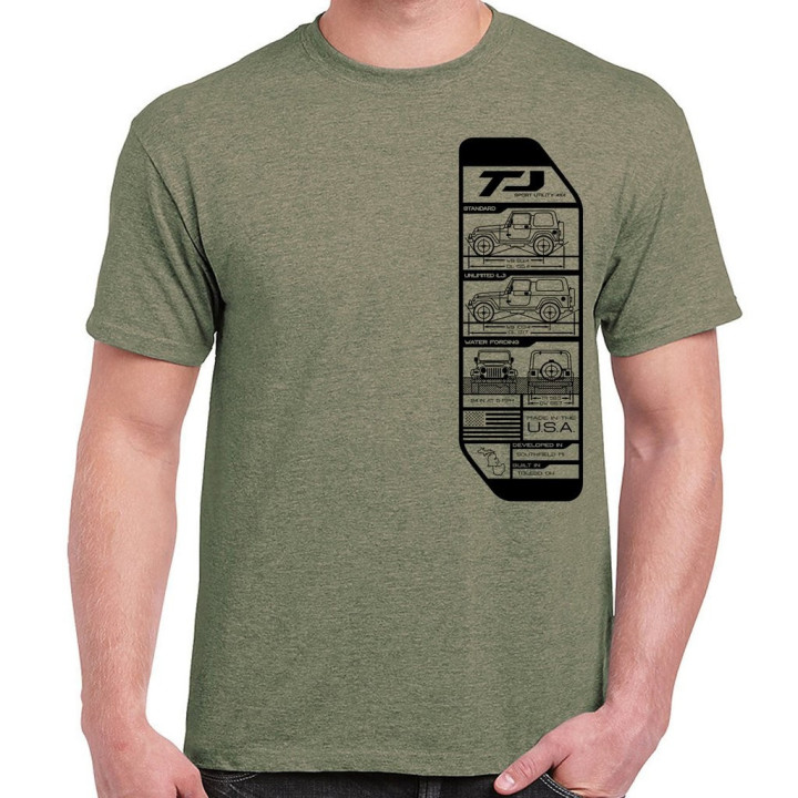 Wrangler TJ Blueprint T-Shirt