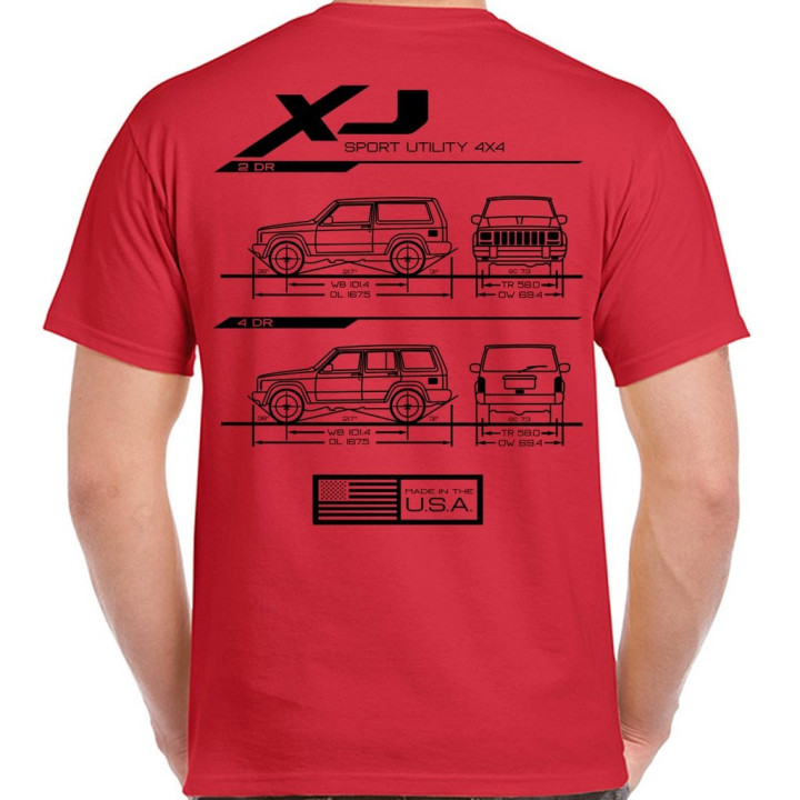 Wrangler XJ Blueprint T-Shirt