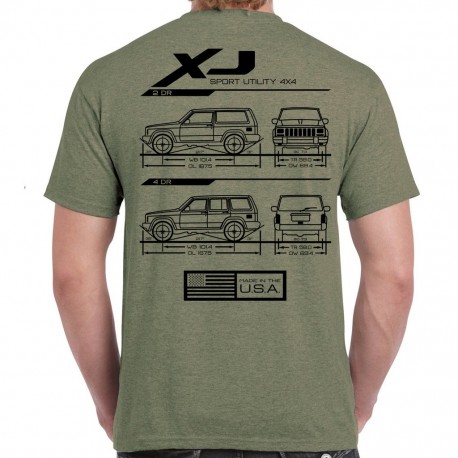 Wrangler XJ Blueprint T-Shirt