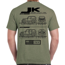 Wrangler JK / JKU Blueprint T-Shirt