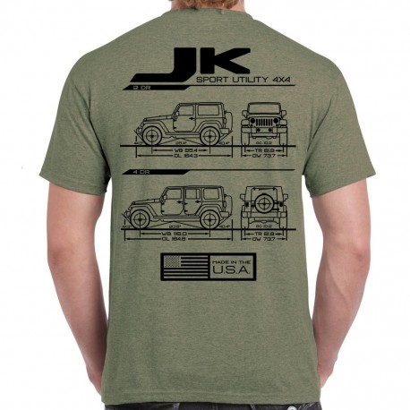 Wrangler JK / JKU Blueprint T-Shirt