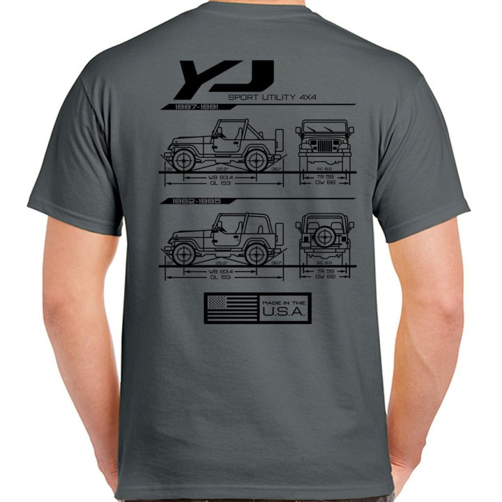 Wrangler YJ Blueprint T-Shirt