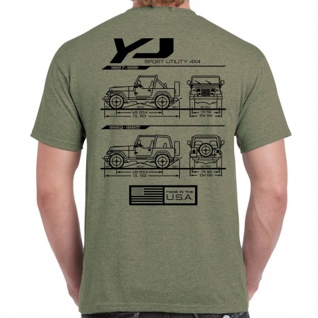 Wrangler YJ Blueprint T-Shirt