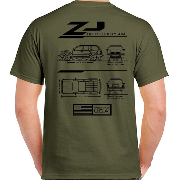 Grand Cherokee ZJ Blueprint T-Shirt