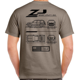 Grand Cherokee ZJ Blueprint T-Shirt