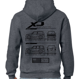 Cherokee XJ Blueprint Hoodie
