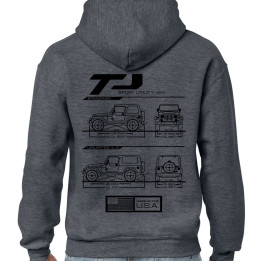Wrangler TJ / LJ Blueprint Hoodie