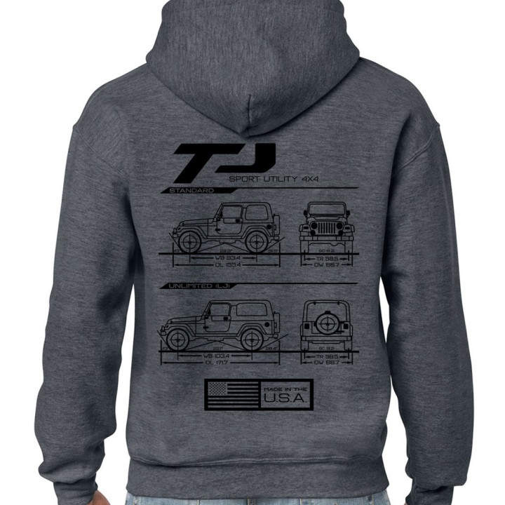 Wrangler TJ / LJ Blueprint Hoodie