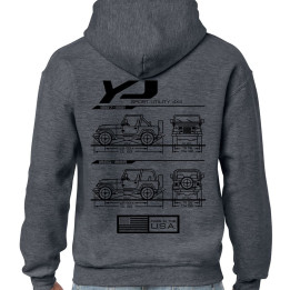 Wrangler YJ Blueprint Hoodie