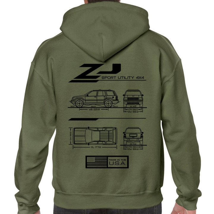 Grand Cherokee ZJ Blueprint Hoodie