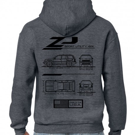 Grand Cherokee ZJ Blueprint Hoodie