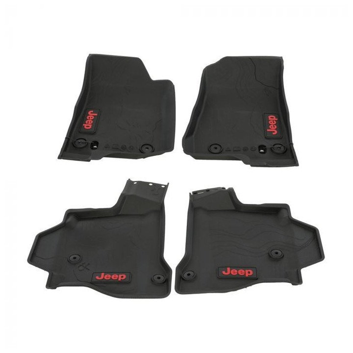 Gummiwannen-Set vorne & hinten mit Jeep-Logo Mopar