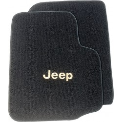 Teppichsatz vorne mit Jeep-Logo AutoCustomCarpets