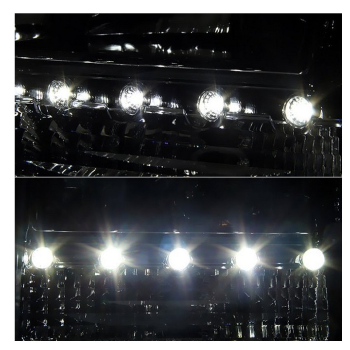 Scheinwerfer chrom mit LED Standlicht Spyder