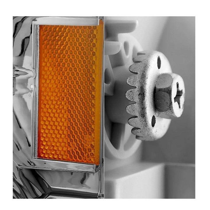 Scheinwerfer chrom mit LED Standlicht Spyder