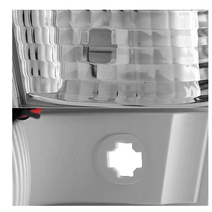 Scheinwerfer chrom mit LED Standlicht Spyder
