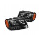 HALO-Scheinwerfer schwarz mit LED Standlicht Spyder Automotive