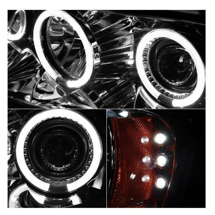 HALO-Scheinwerfer chrom mit LED Standlicht Spyder Automotive