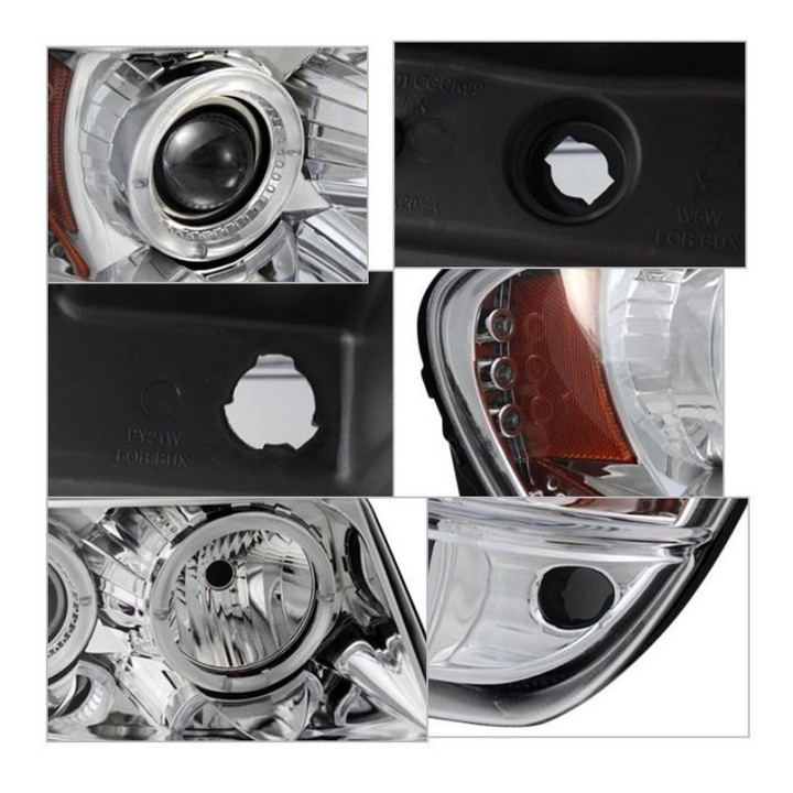 HALO-Scheinwerfer chrom mit LED Standlicht Spyder Automotive