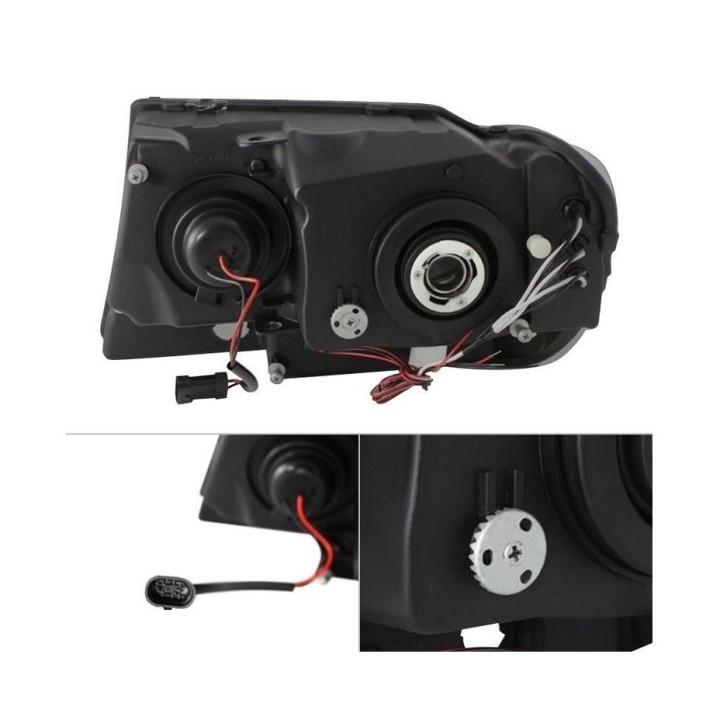 HALO-Scheinwerfer chrom mit LED Standlicht Spyder Automotive