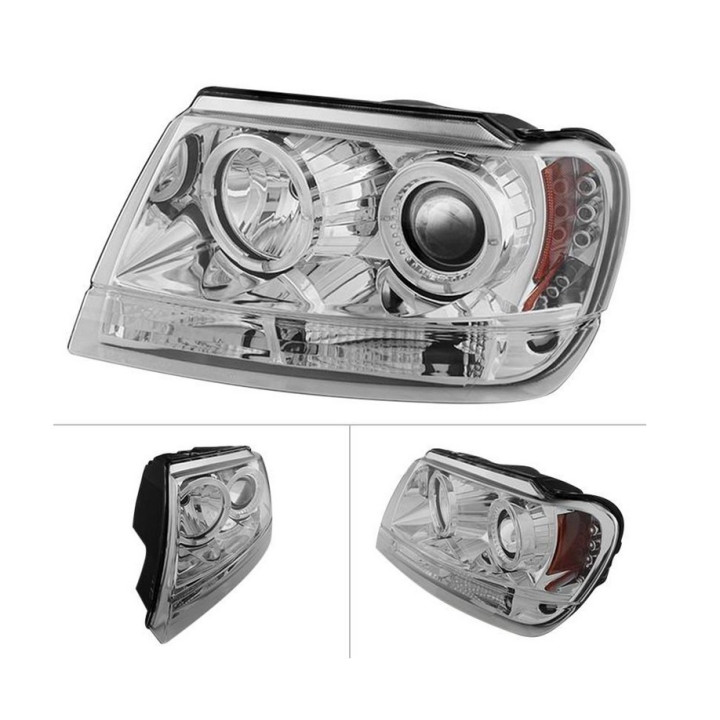 HALO-Scheinwerfer chrom mit LED Standlicht Spyder Automotive