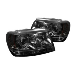 HALO-Scheinwerfer schwarz / smoked Spyder Automotive
