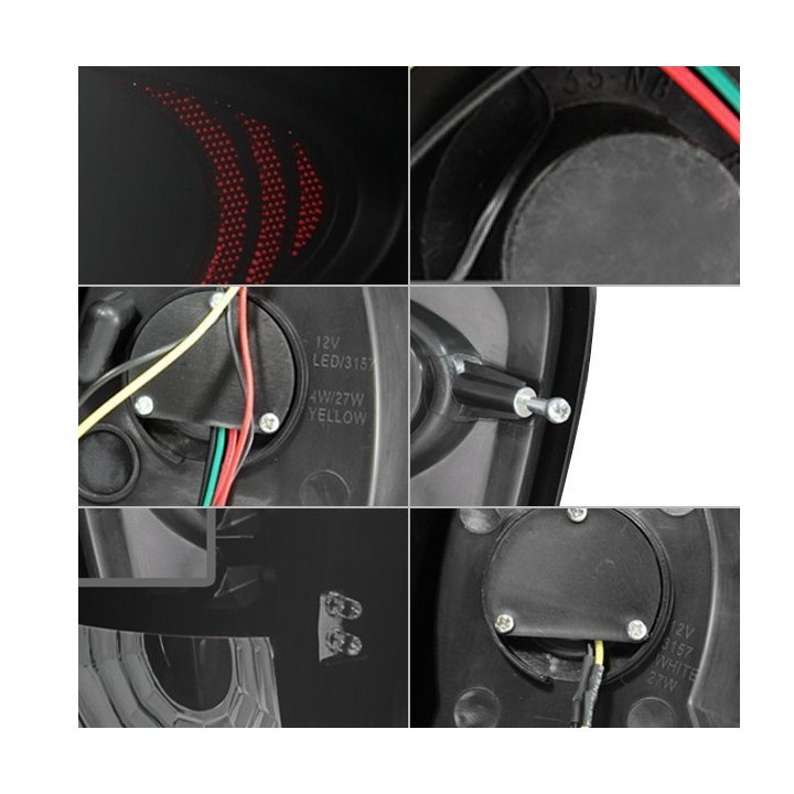 LED Heckleuchten schwarz / chrom Variante 2 Spyder Automotive