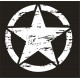 Decal "Ripped-off Armystar" weiss klein