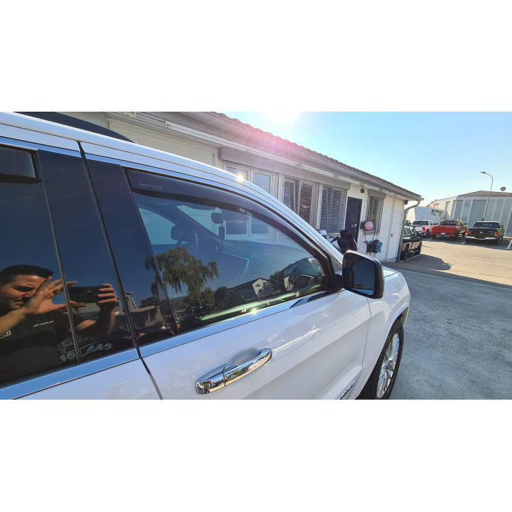 Windabweiser rauchglas für Seitenfenster vorne & hinten Weathertech Grand Cherokee 