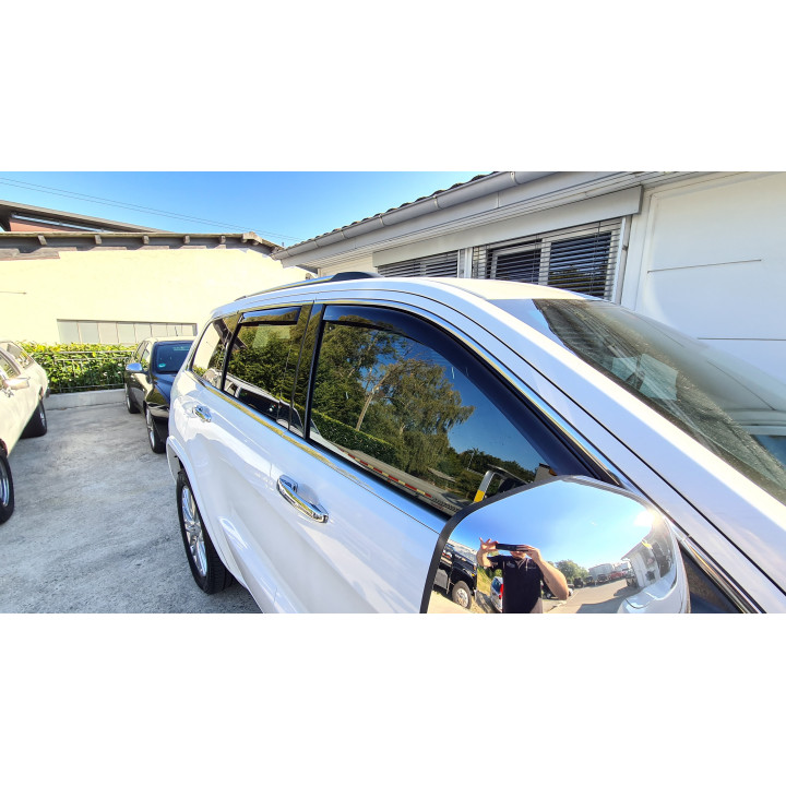 Windabweiser rauchglas für Seitenfenster vorne & hinten Weathertech Grand Cherokee 