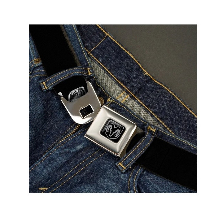 Gürtel "Seatbelt-Style" schwarz mit RAM Schnalle