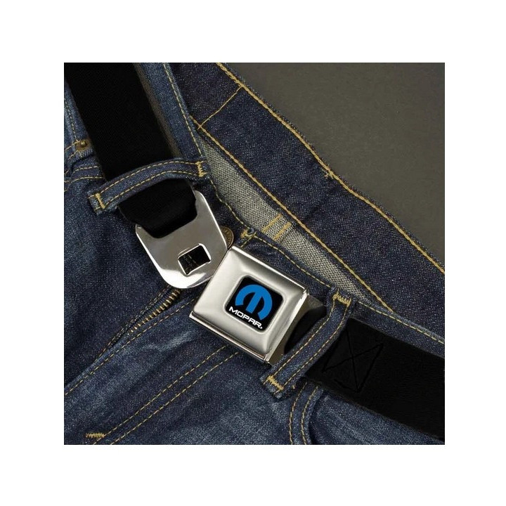 Gürtel "Seatbelt-Style" schwarz mit Mopar-Logo