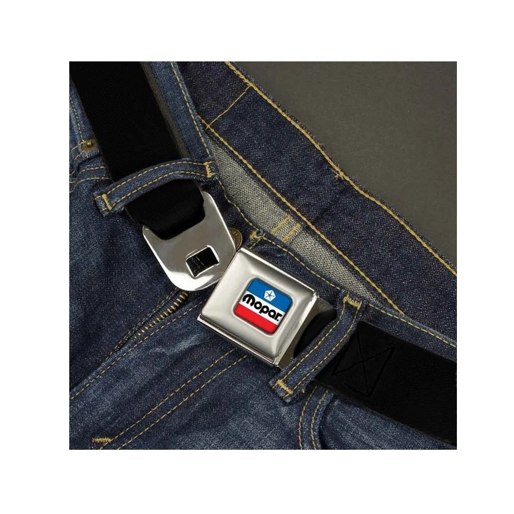 Gürtel "Seatbelt-Style" schwarz mit Mopar-Schnalle