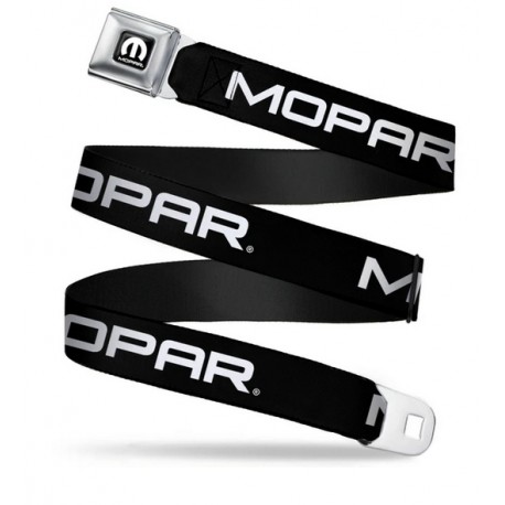 Gürtel "Seatbelt-Style" Mopar schwarz mit Mopar-Schnalle