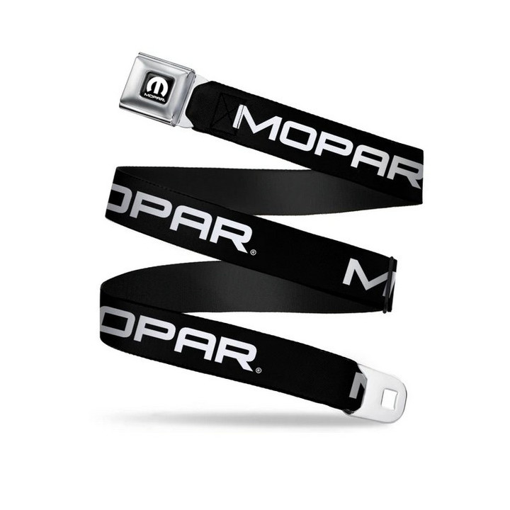 Gürtel "Seatbelt-Style" Mopar schwarz mit Mopar-Schnalle
