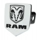 Hitch-Cover chrom mit RAM-Head Bullytruck
