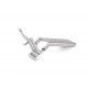 Dead-Pedal Fussraste silber Quadratec