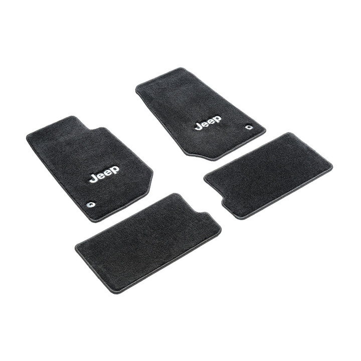 Fussmatten-Set vorne & hinten schwarz mit Jeep Logo Lloyd Mats
