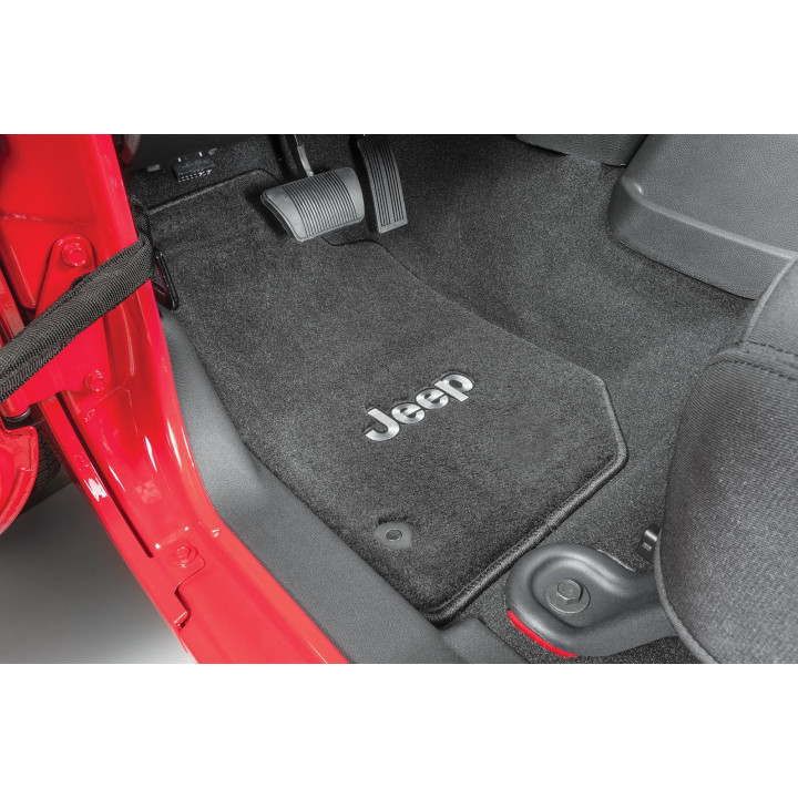 Fussmatten-Set vorne & hinten schwarz mit Jeep Logo Lloyd Mats