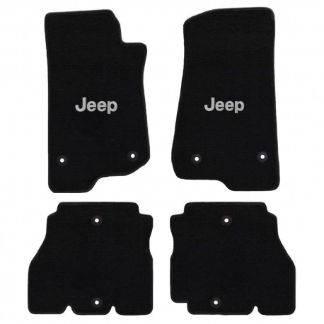 Fussmatten-Set vorne & hinten schwarz mit Jeep Logo Lloyd Mats