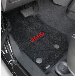 Fussmatten-Set vorne schwarz mit Jeep Logo Lloyd Mats