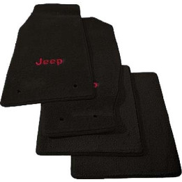 Fussmatten-Set vorne & hinten schwarz mit Jeep Logo Lloyd Mats