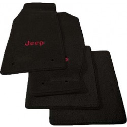 Fussmatten-Set vorne & hinten schwarz mit Jeep Logo Lloyd Mats