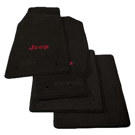 Fussmatten-Set vorne & hinten schwarz mit Jeep Logo Lloyd Mats