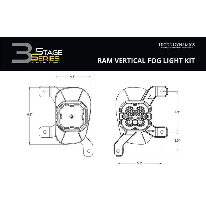 LED-Upgrade Kit für Nebelleuchtenausspahrung RAM 1500 Jg. 13-18